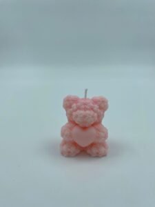 Lumanare parfumata roz in forma de ursulet Gifts-Heaven
